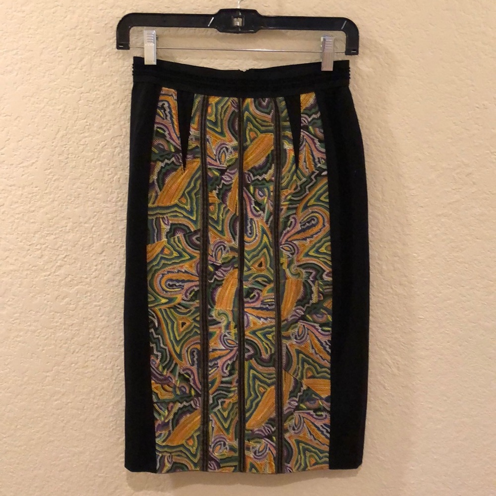 Anthropologie Maeve Embroidered pencil skirt 2